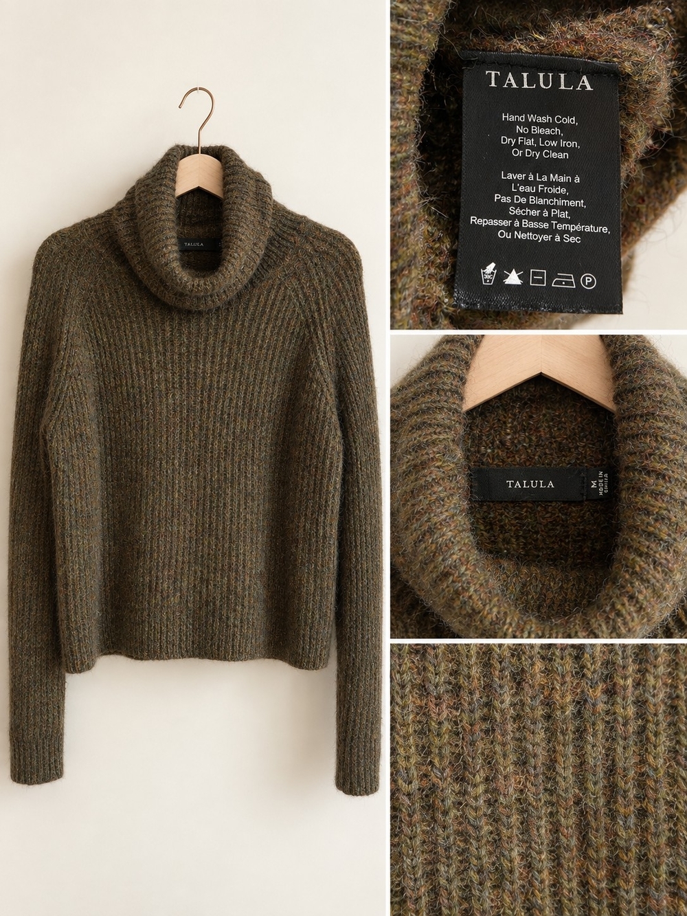 Aritzia Talula Cowl Turtleneck Sweater Size M